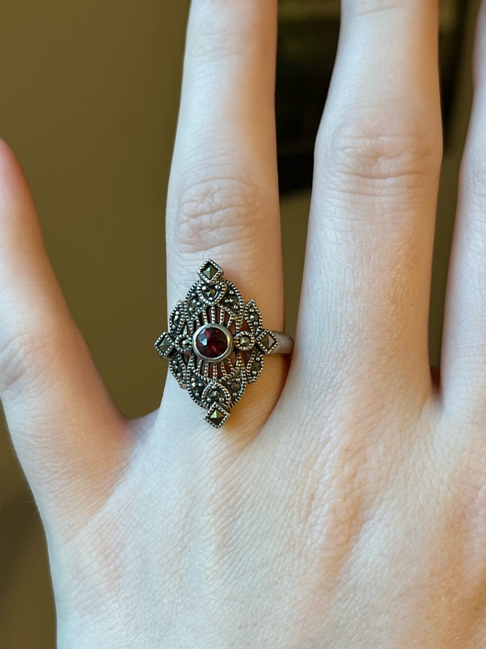 Vintage 925 Sterling Cocktail Ring